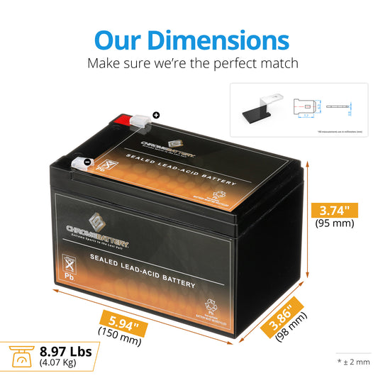 Chrome Battery 12V 15.6AH SLA Battery