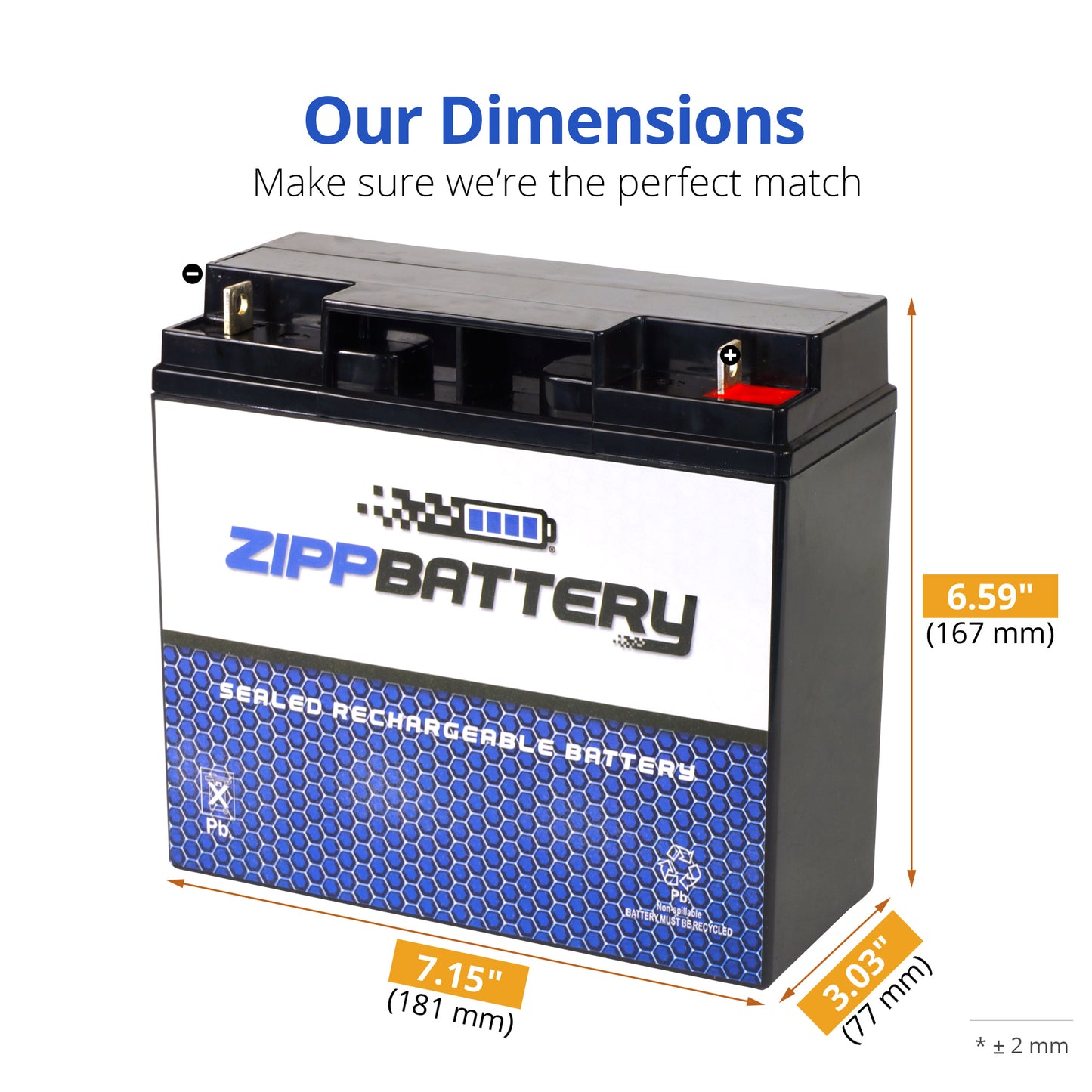 12V 18AH Sealed Lead Acid (SLA) Battery - T3 Terminals