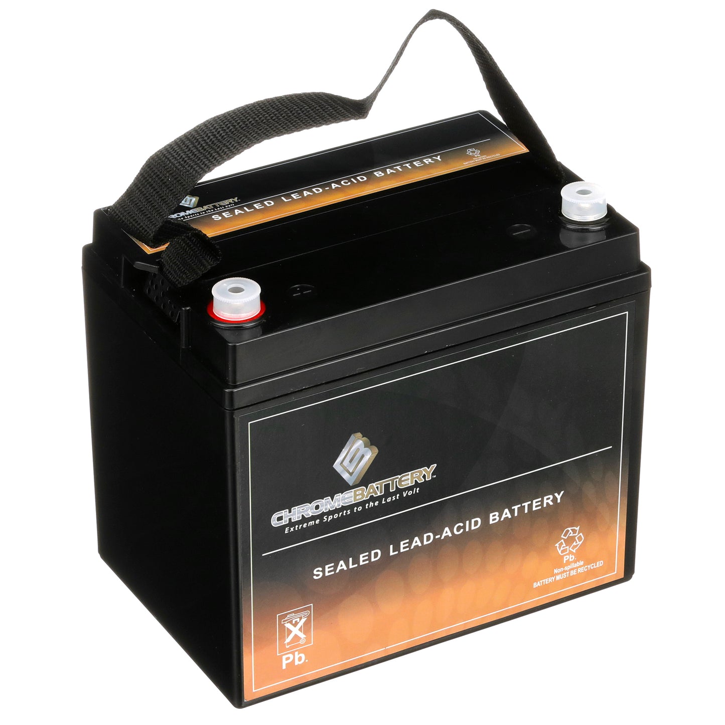 Chrome Battery 12V 35AH Sealed Lead Acid (SLA) - T6 Terminals
