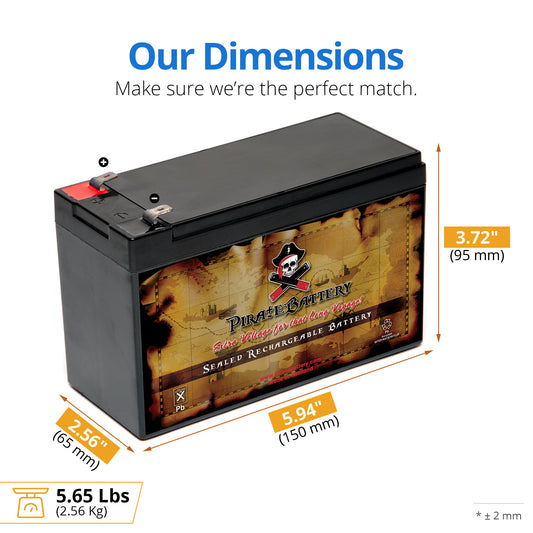 12V 8.5AH Sealed Lead Acid (SLA) Battery - T2 Terminals