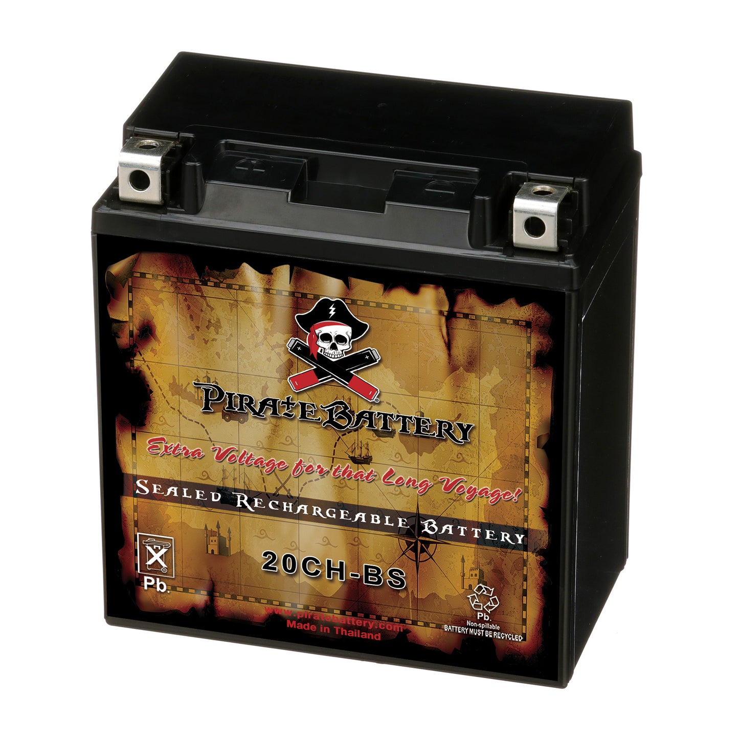 Pirate YTX20CH-BS High Performance Power Sports Battery