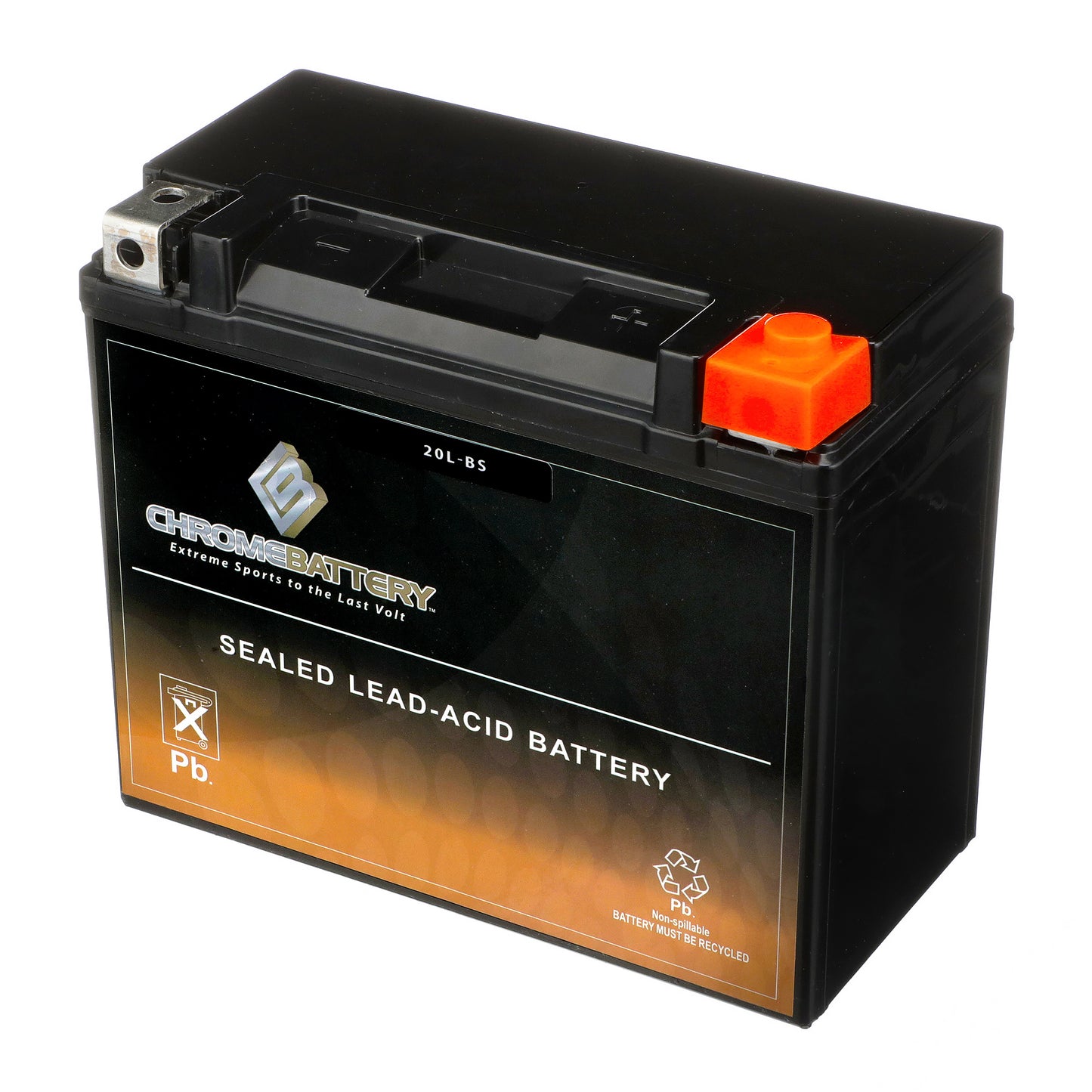 Chrome Battery YTX20L-BS High Performance Sports Battery