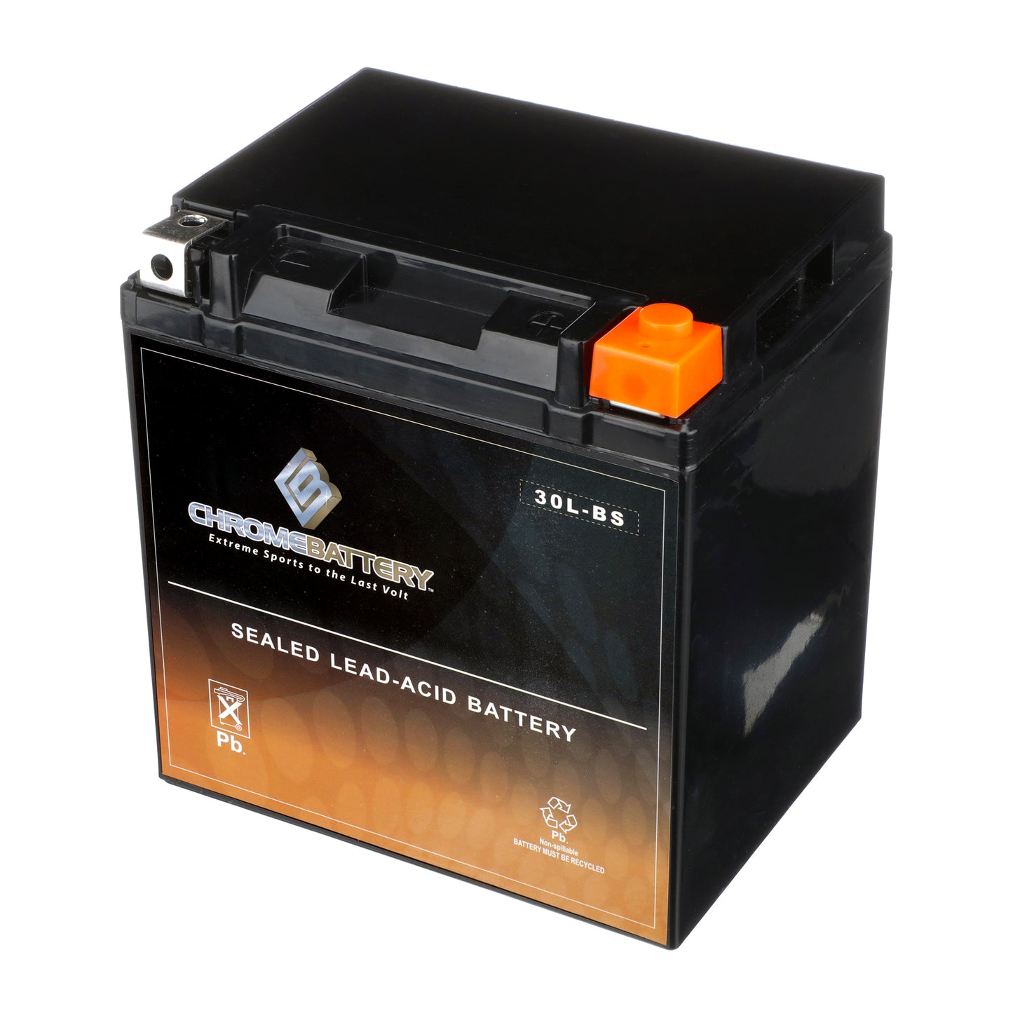 YTX30L-BS Chrome Battery High Performance Sports Battery