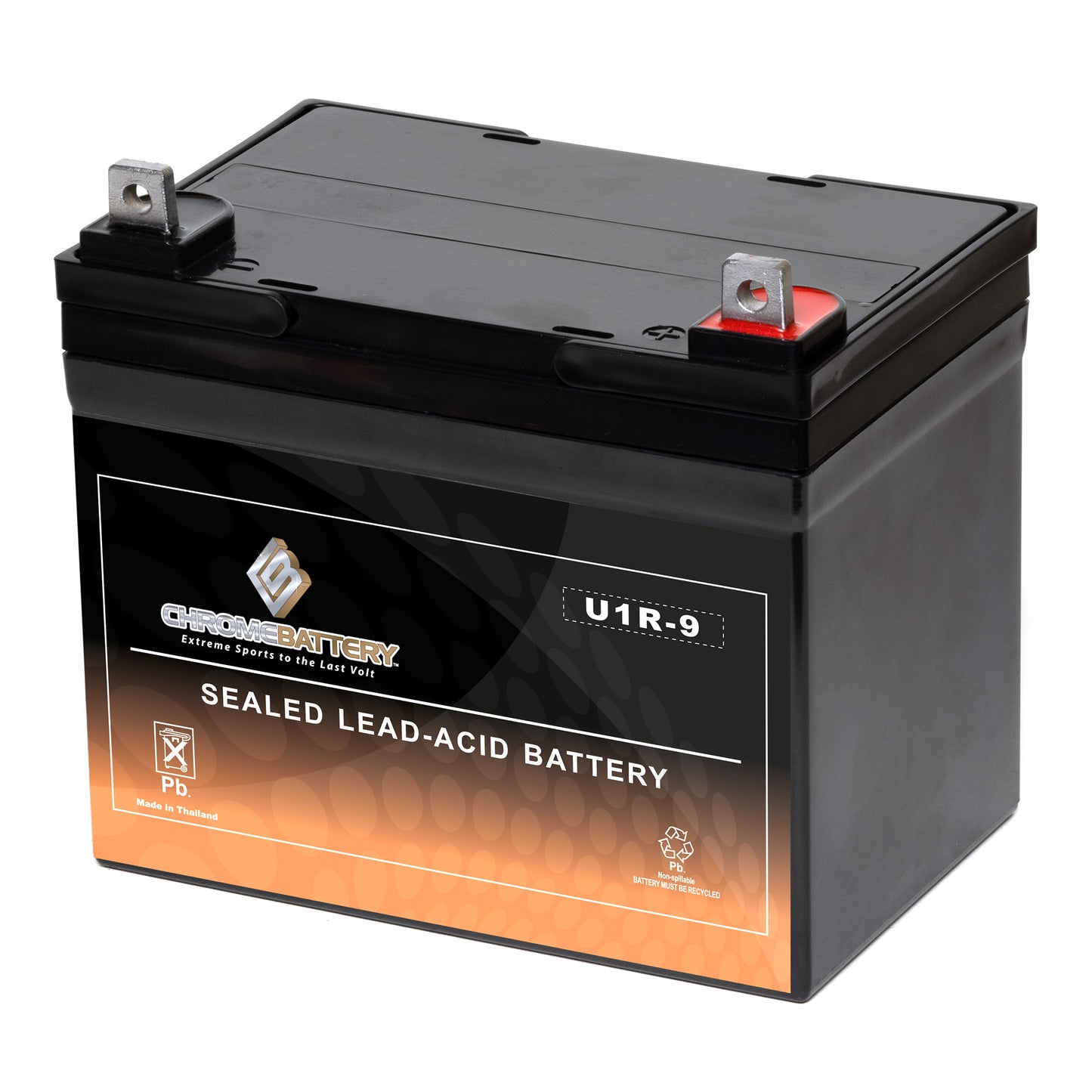 Rechargeable (U1R-9) - BCI No. UR1 -12V 35AH Sealed Lead Acid Battery - Nut & Bolt Terminals