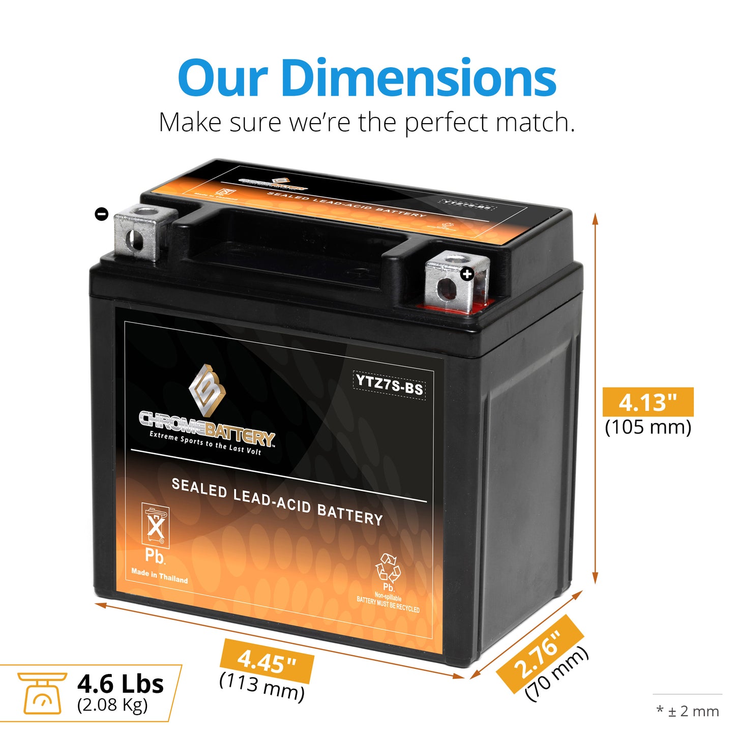 YTZ7S-BS High Performance Power Sports Battery