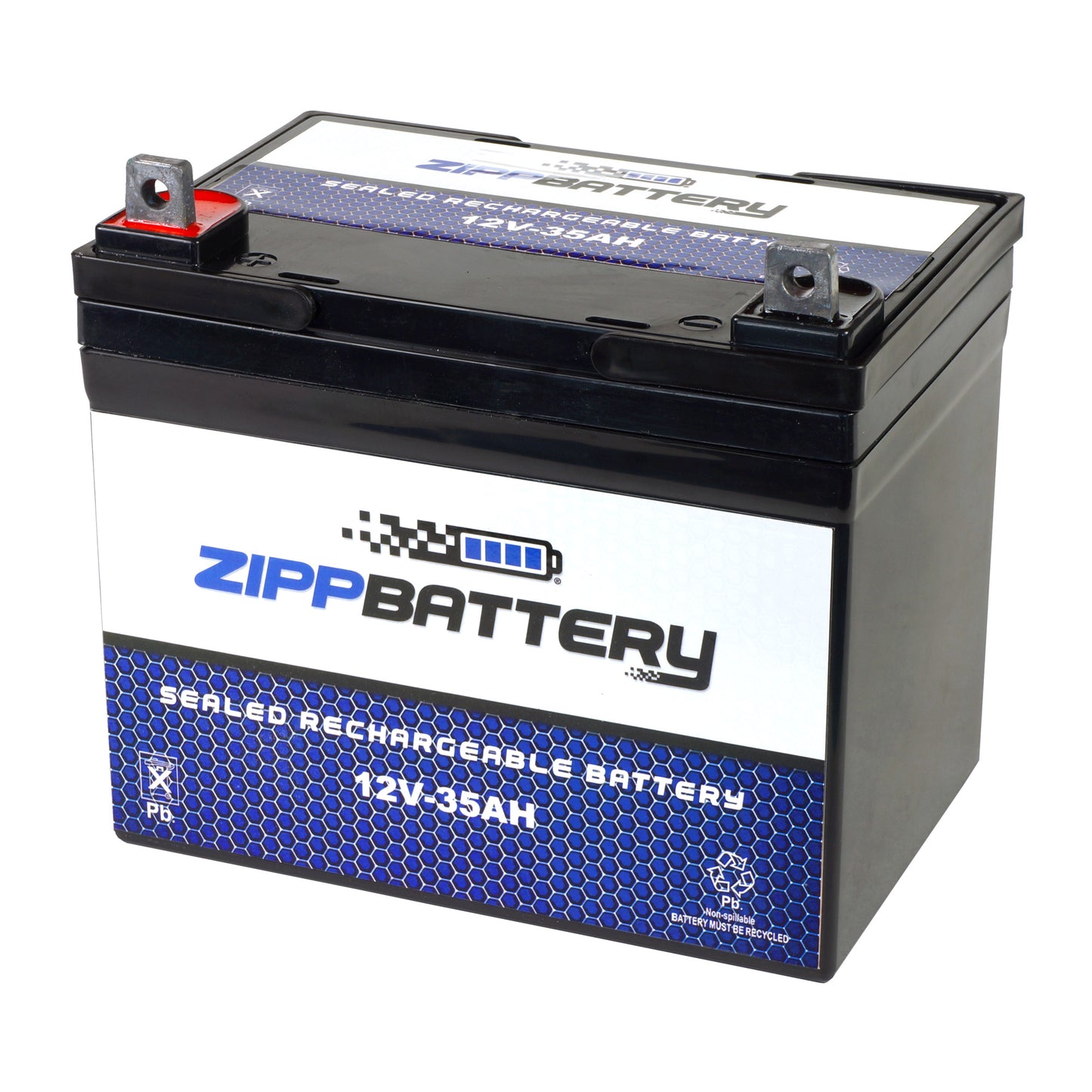 Zipp Battery 12V 35AH Sealed Lead Acid (SLA) - Nut and Bolt Terminals