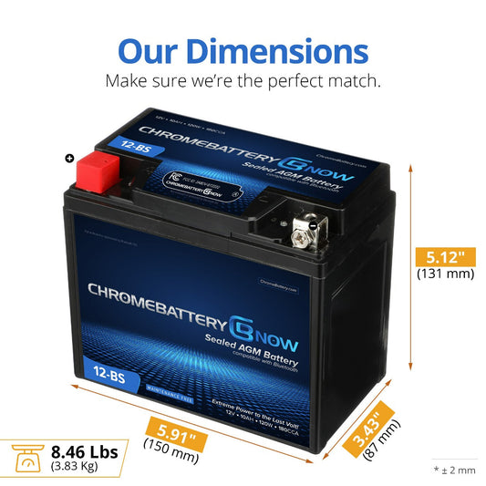 YTX12-BS Intelligent Bluetooth Enabled Motorcycle Battery