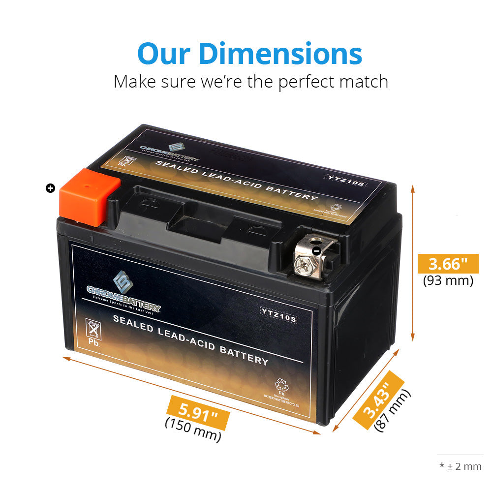 YTZ10S-BS Refurbished AGM High Performance Power Sports Battery