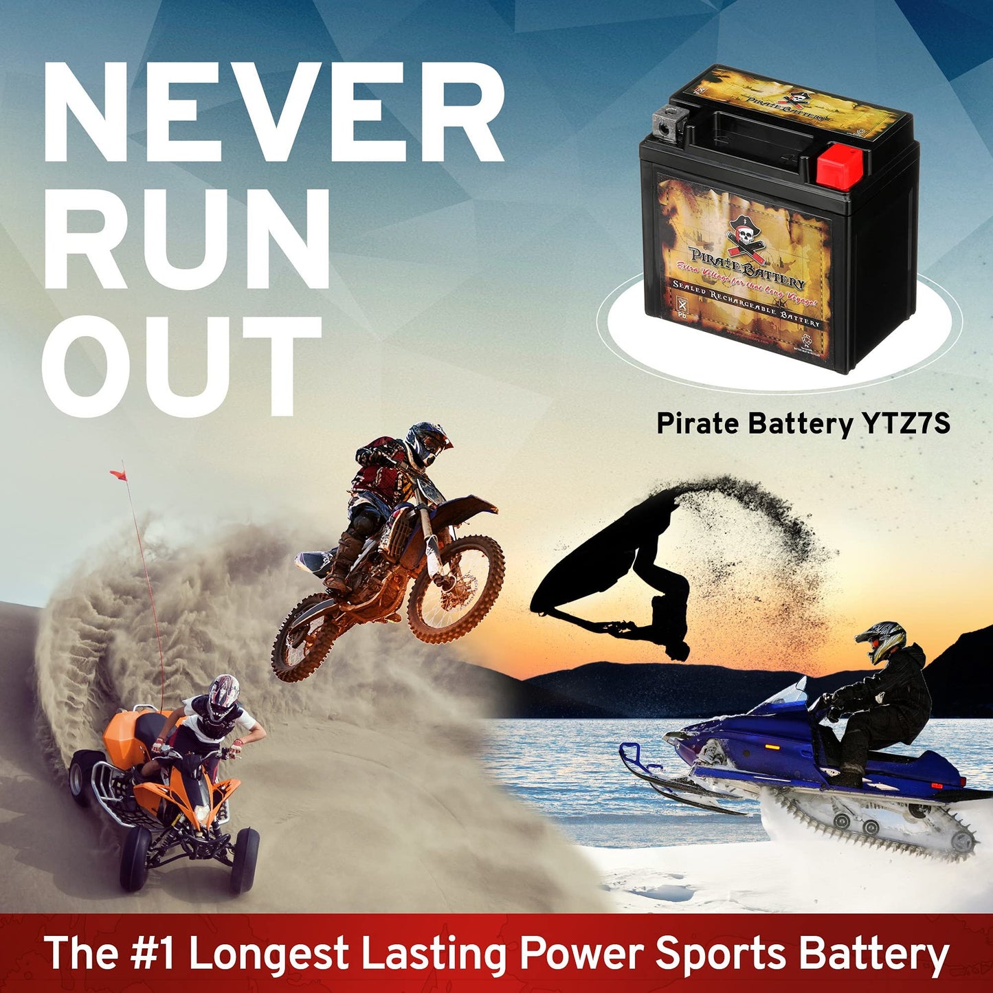 Rechargeable YTZ7S High Performance Power Sports Battery