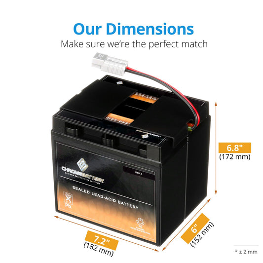 RBC7 UPS Computer Power Backup System Complete Replacement Battery Kit