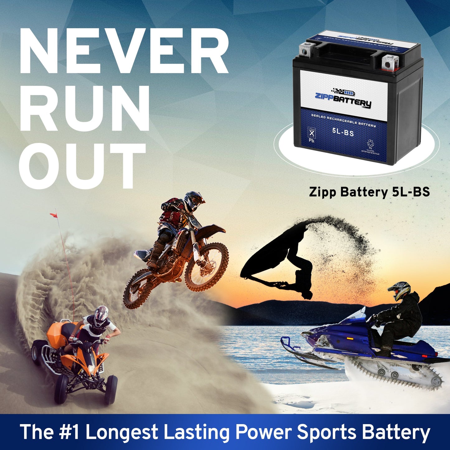 YTX5L-BS High Performance Power Sports Battery
