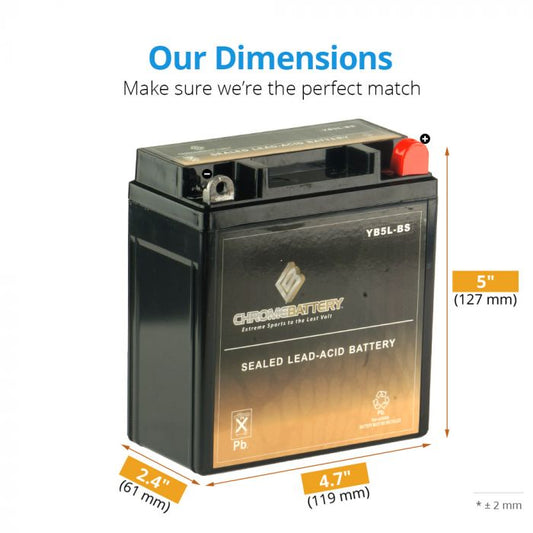 YB5L-BS Maintenance Free Power Sports AGM Battery