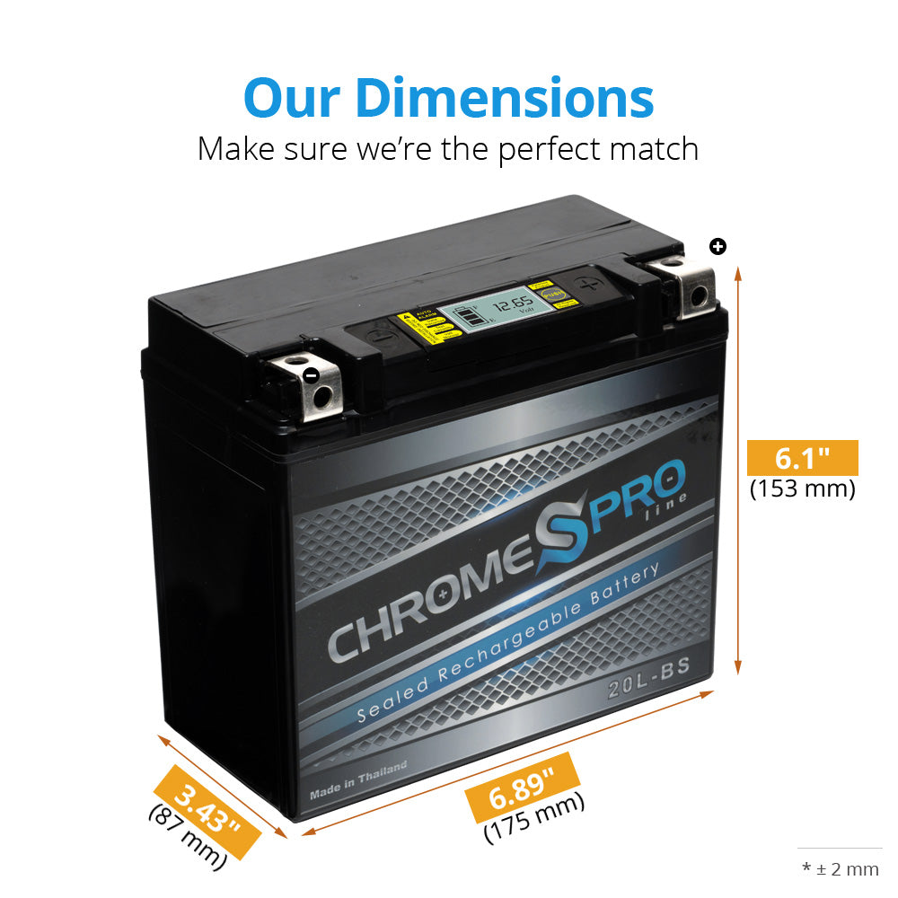 YTX20L-BS High Performance Power Sports iGel Battery
