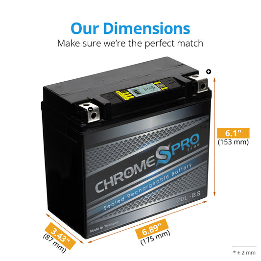 YTX20L-BS High Performance Power Sports iGel Battery