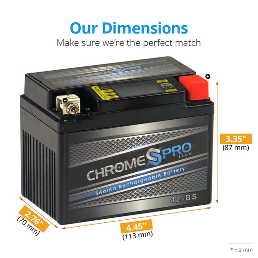 YTX4L-BS Chrome Pro Series iGel Battery