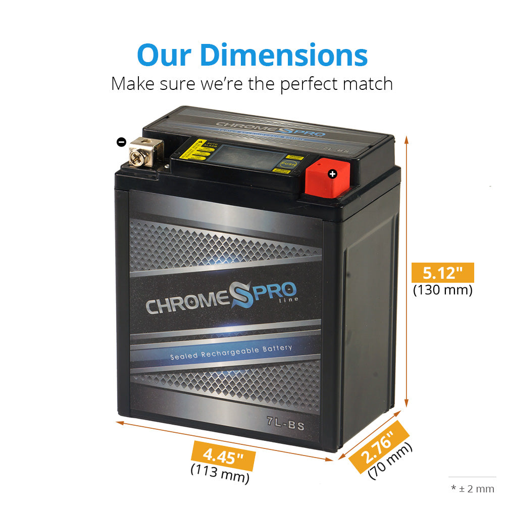 YTX7L-BS Chrome Pro Series iGel Battery