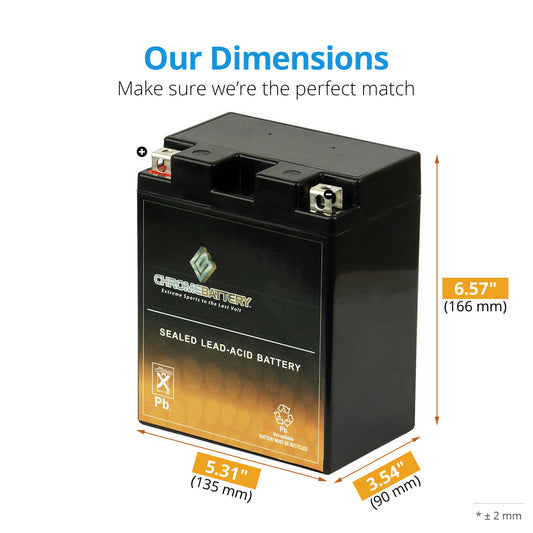 YTX14AH-BS Chrome Battery