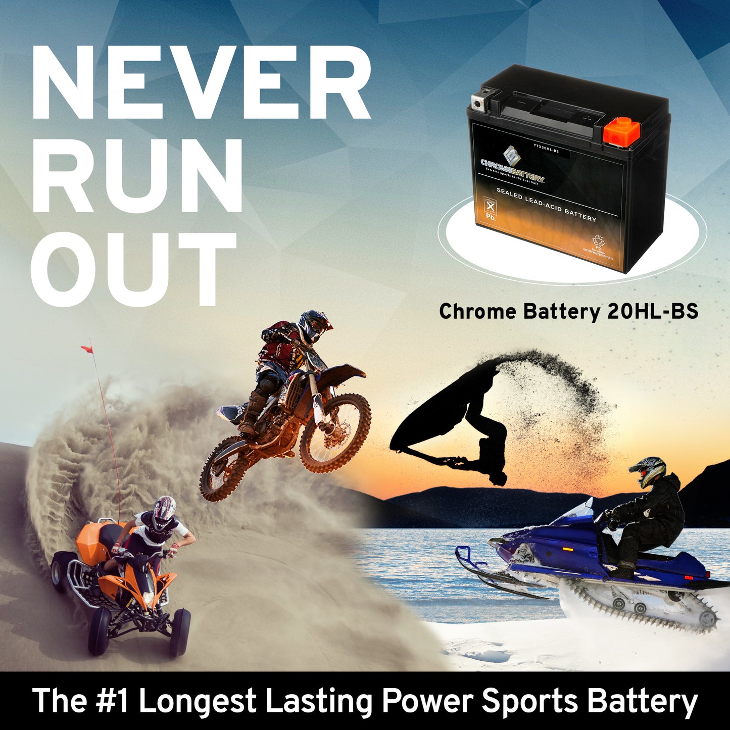 Chrome YTX20HL-BS High Performance Battery