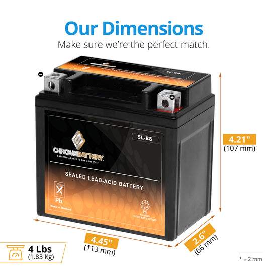 Chrome Battery YTX5L-BS Chrome Battery High Performance Spots Battery