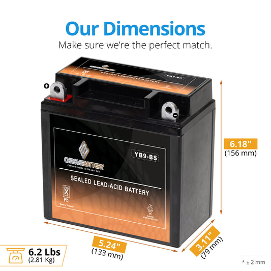 YB9-BS Sealed Maintenance Free Rechargeable Scooter Battery
