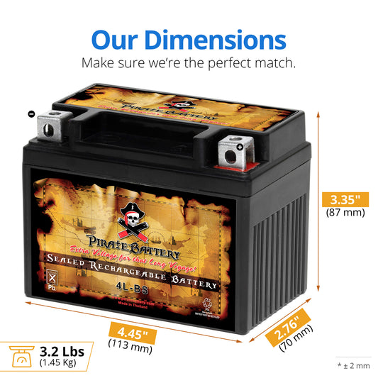 YTX4L-BS High Performance Power Sports Battery