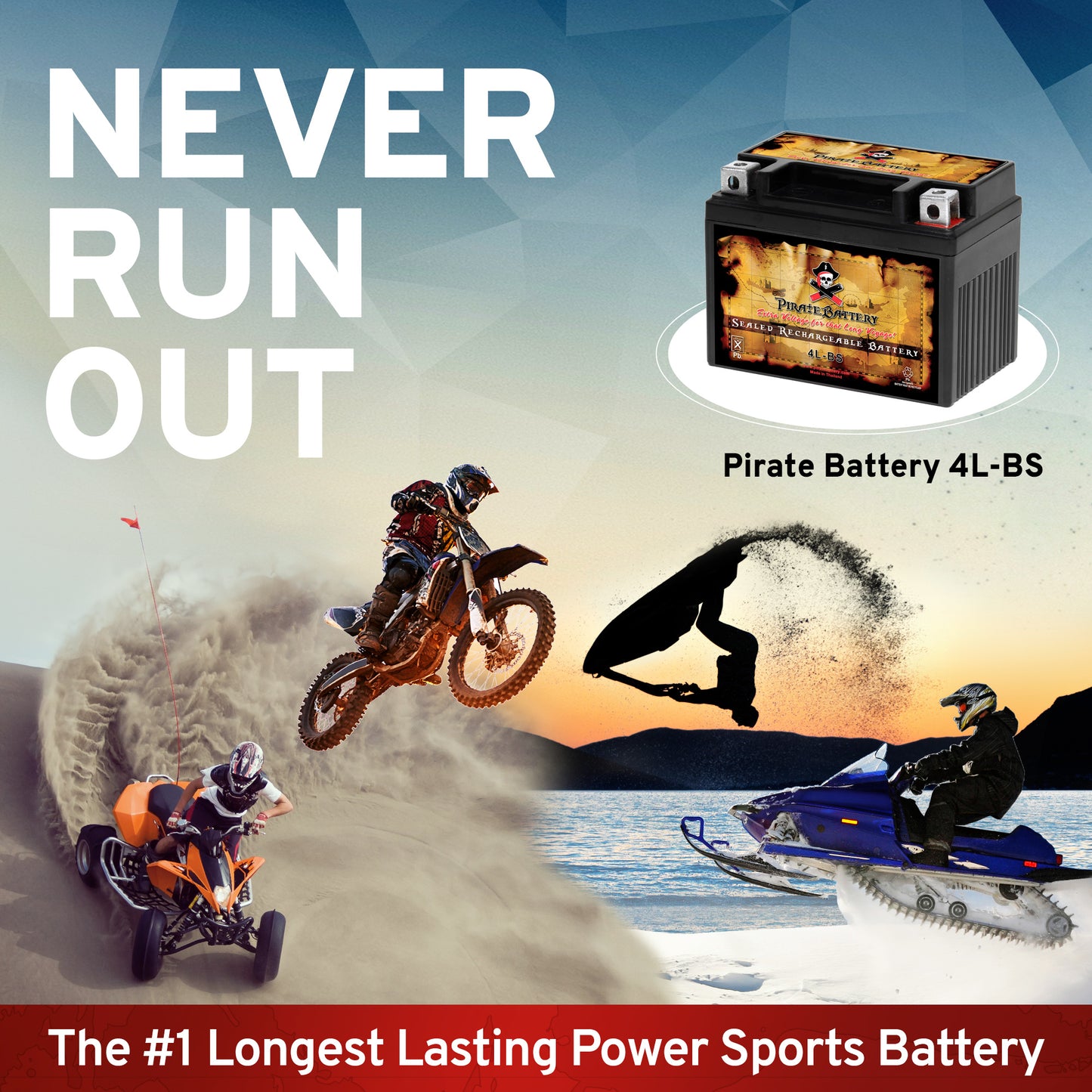 YTX4L-BS High Performance Power Sports Battery