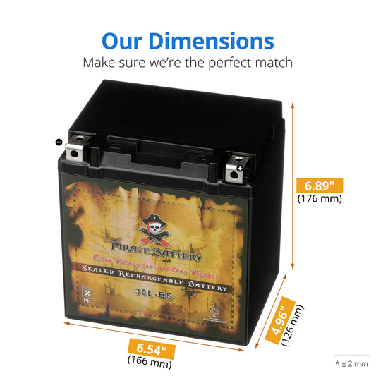 YTX30L-BS High Performance Power Sports Battery