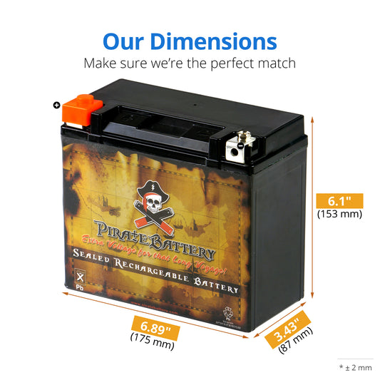 YTX20-BS High Performance Power Sports Battery