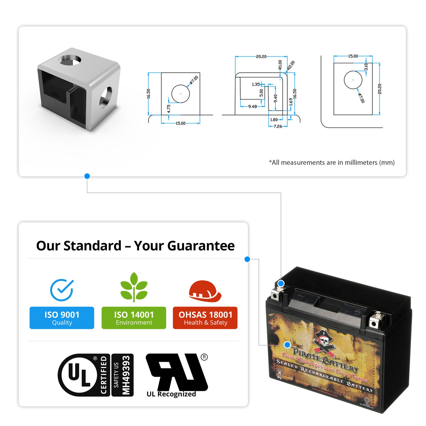 Y50-N18L-A3 High Performance Power Sports Battery