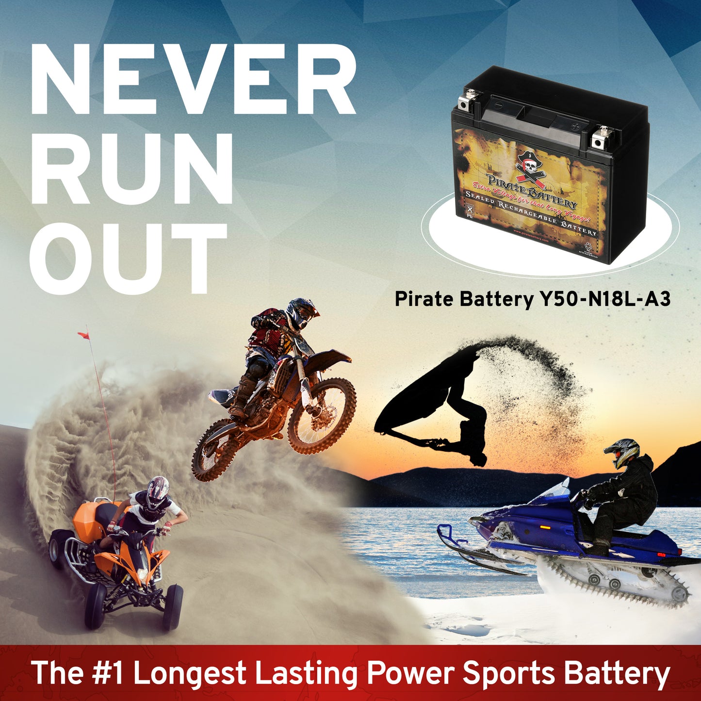 Y50-N18L-A3 High Performance Power Sports Battery