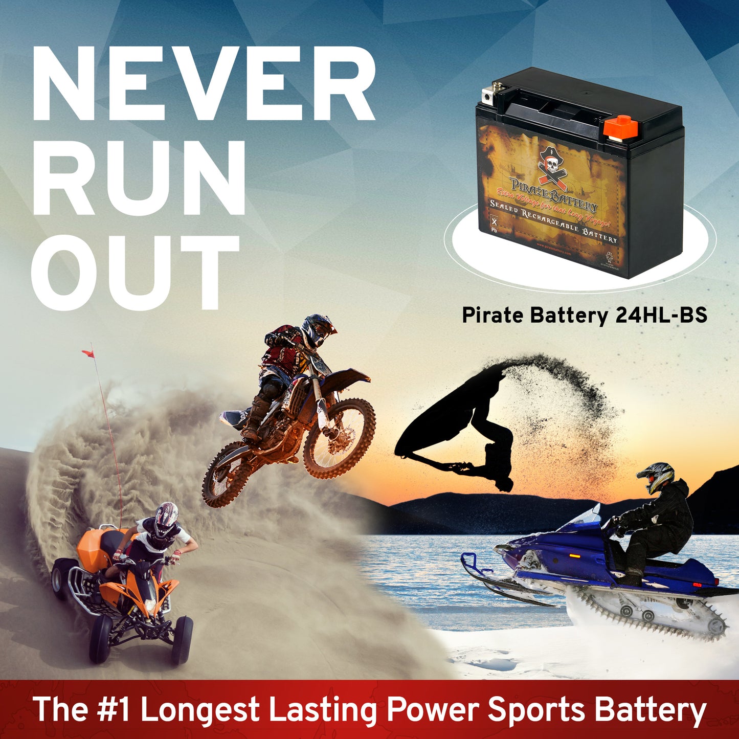 YTX24HL-BS High Performance Power Sports Battery