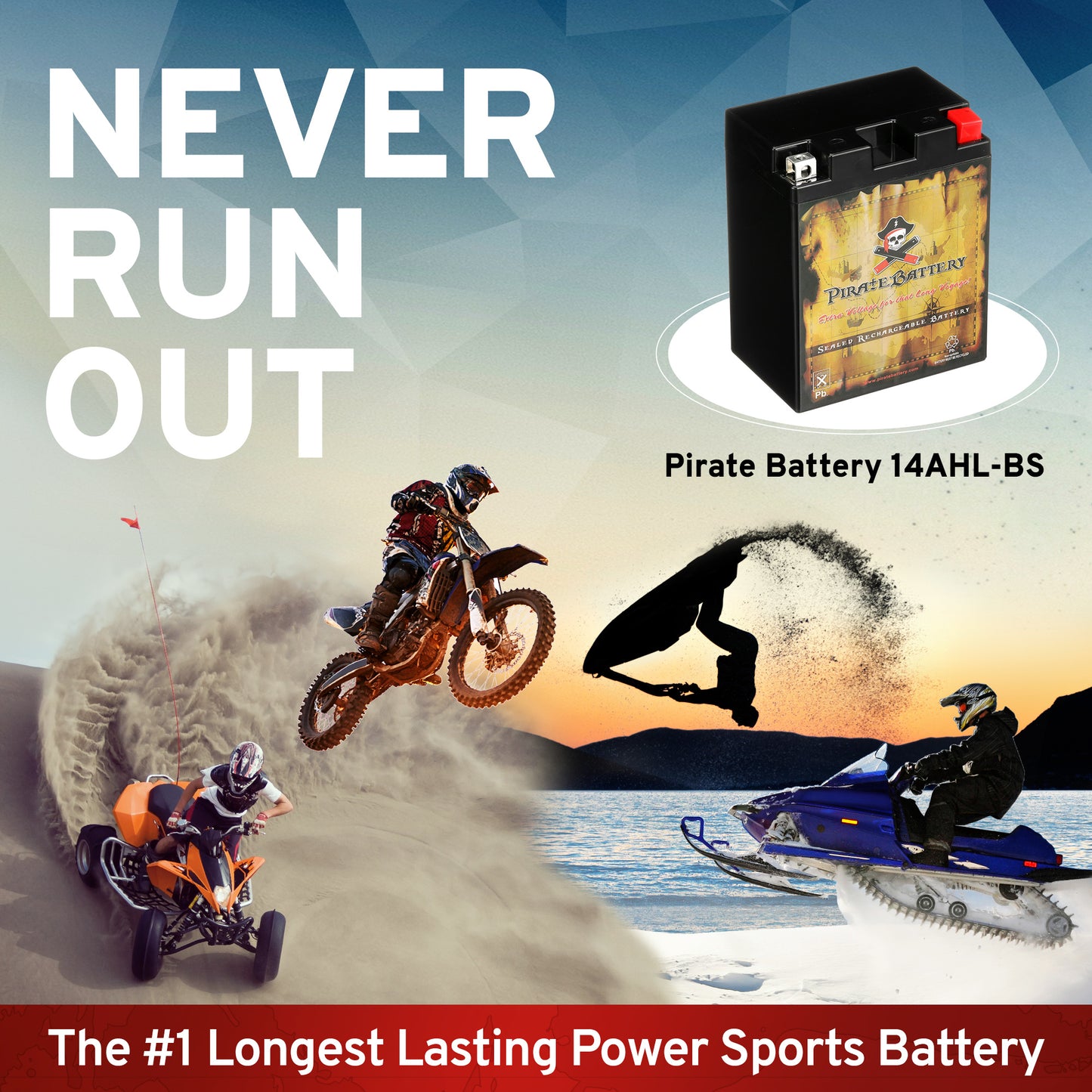 YTX14AHL-BS High Performance Power Sports Battery