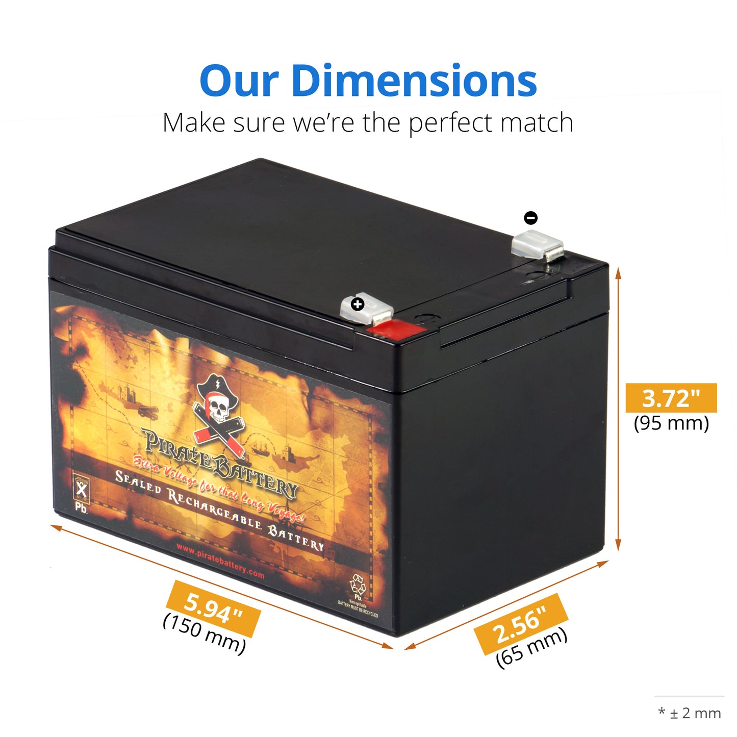 12V 9AH Sealed Lead Acid (SLA) Battery - T2 Terminals