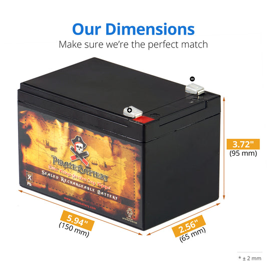 12V 9AH Sealed Lead Acid (SLA) Battery - T2 Terminals