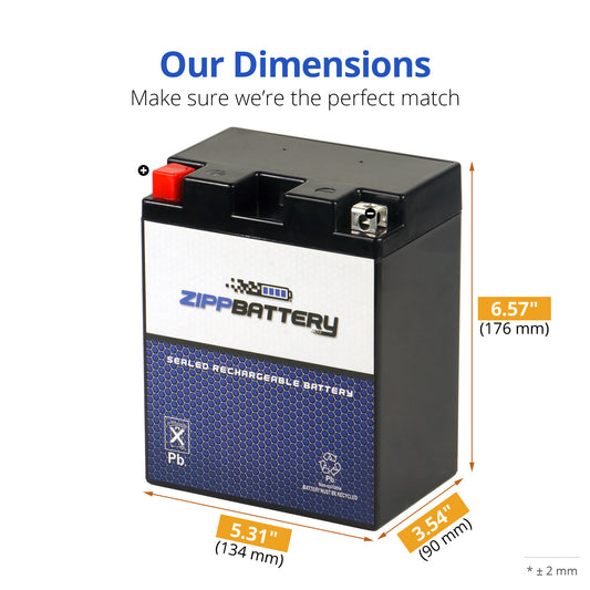 YTX14AH-BS High Performance Power Sports Battery