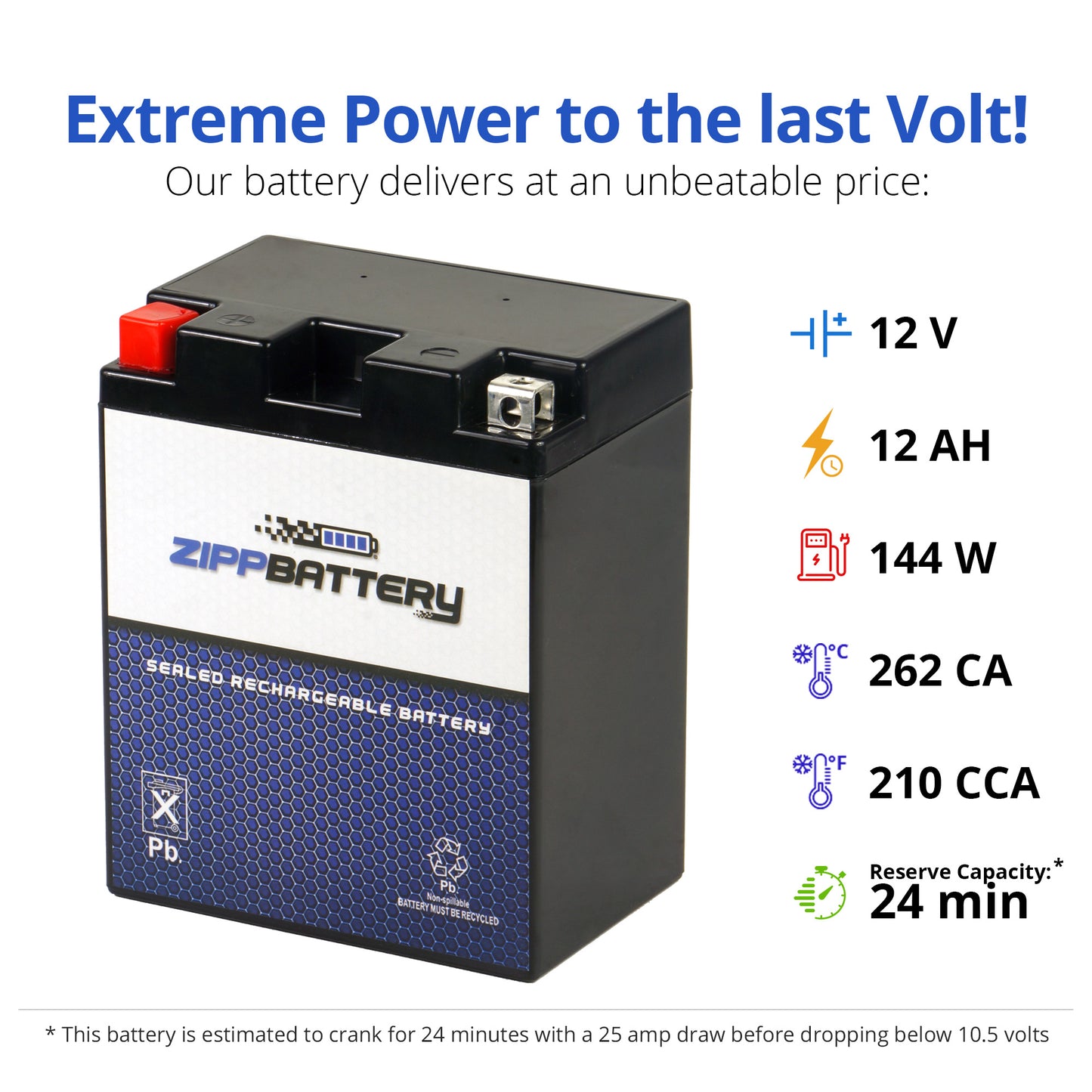 YTX14AH-BS High Performance Power Sports Battery