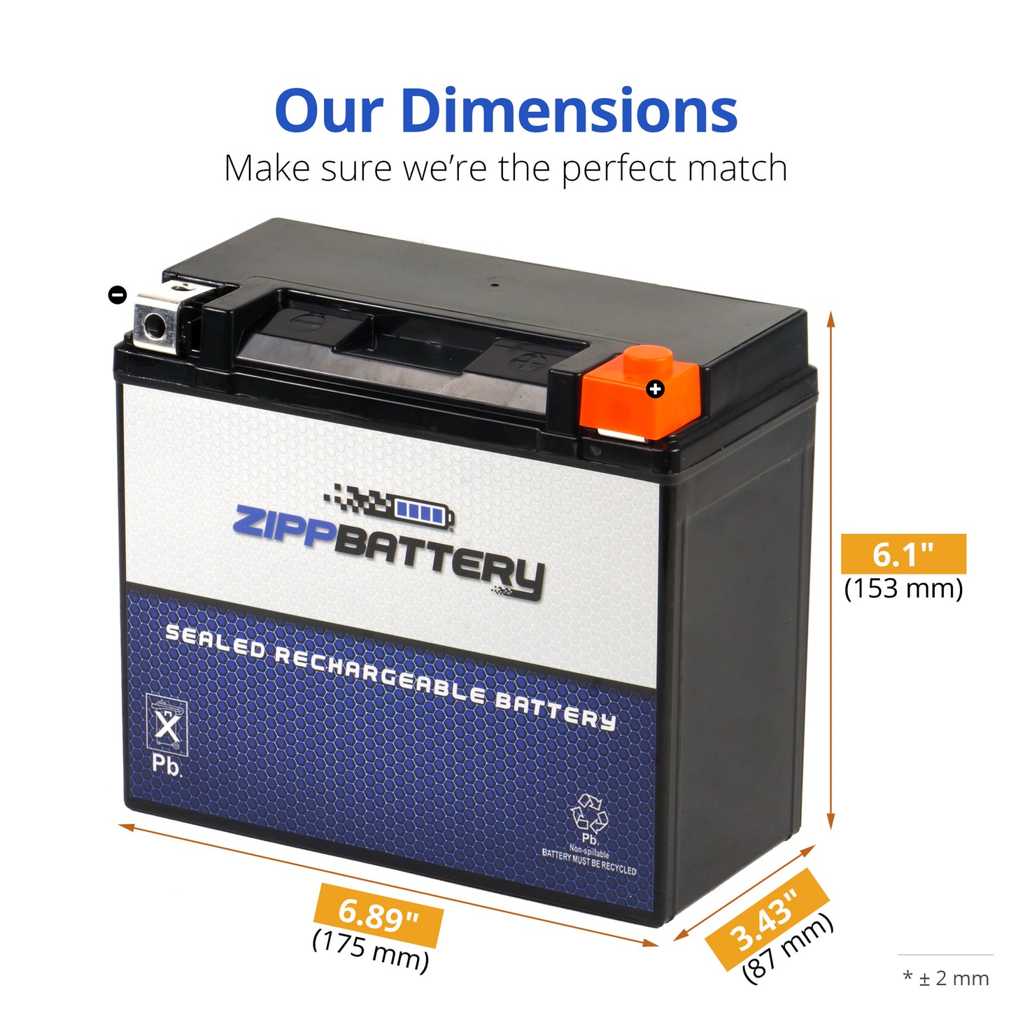 YTX20L-BS High Performance Power Sports Battery