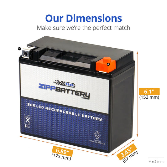 YTX20L-BS High Performance Power Sports Battery