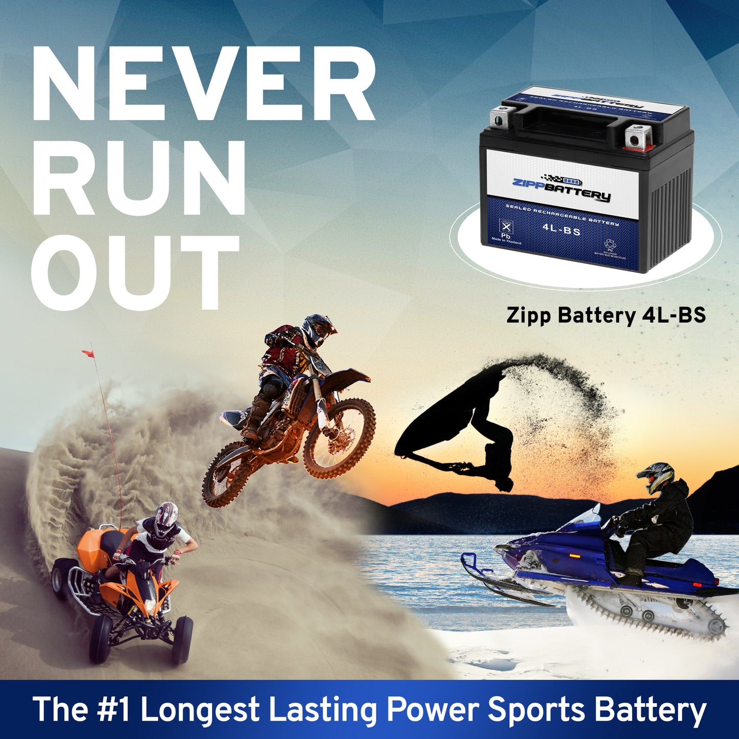 YTX4L-BS High Performance Power Sports Battery