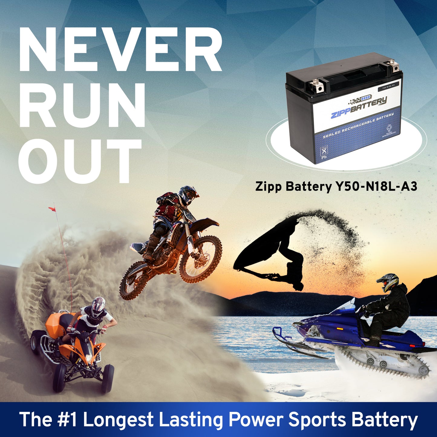 Y50-N18L-A3 High Performance Power Sports Battery
