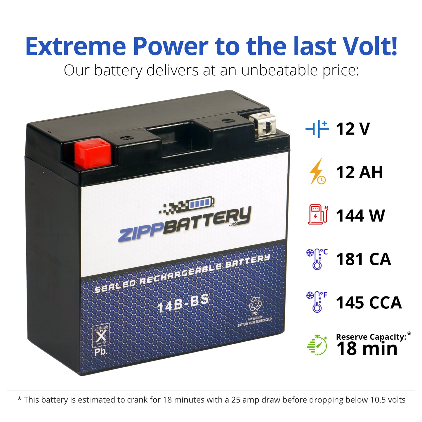 YT14B-BS High Performace Power Sports Battery