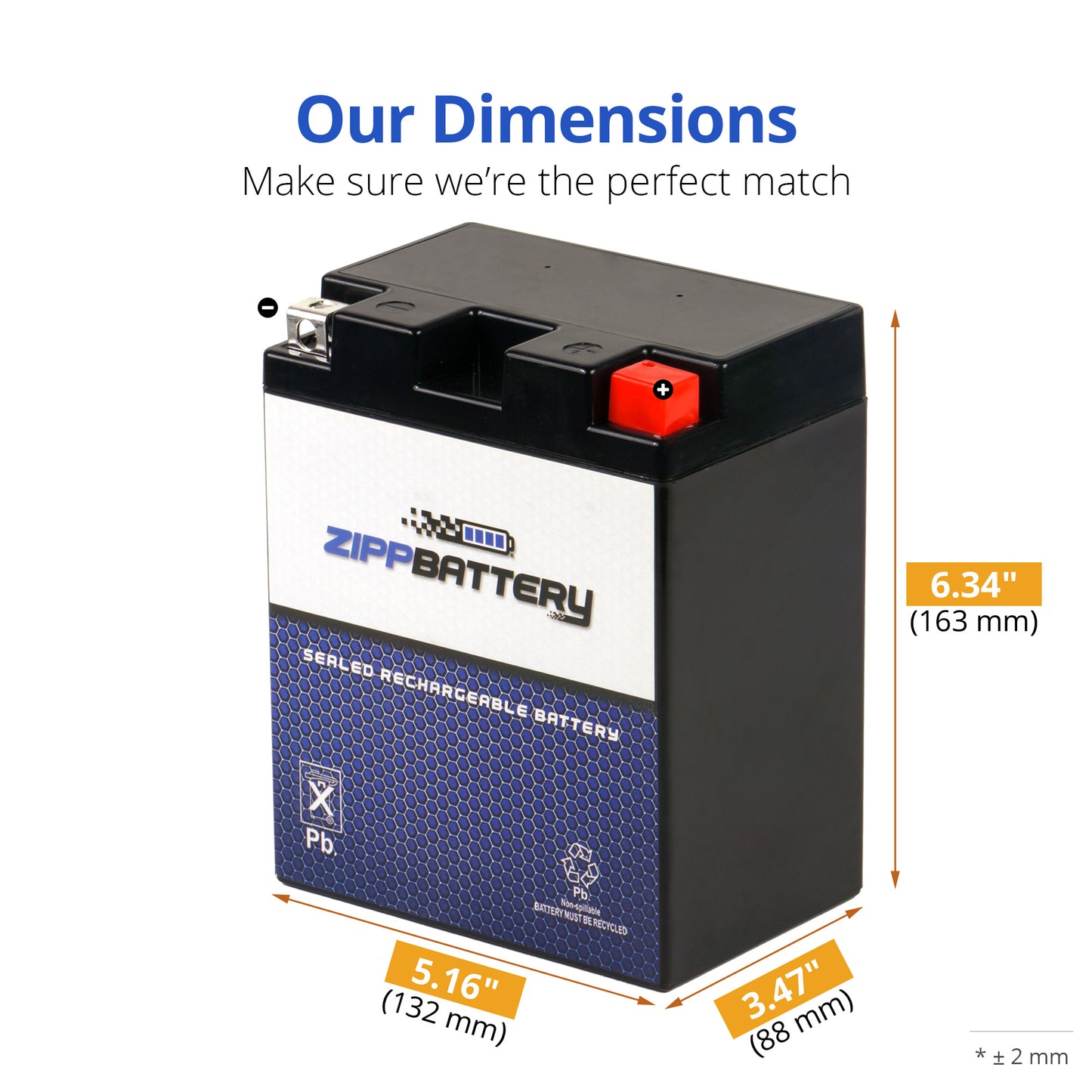 YTX14AHL-BS High Performance Power Sports Battery
