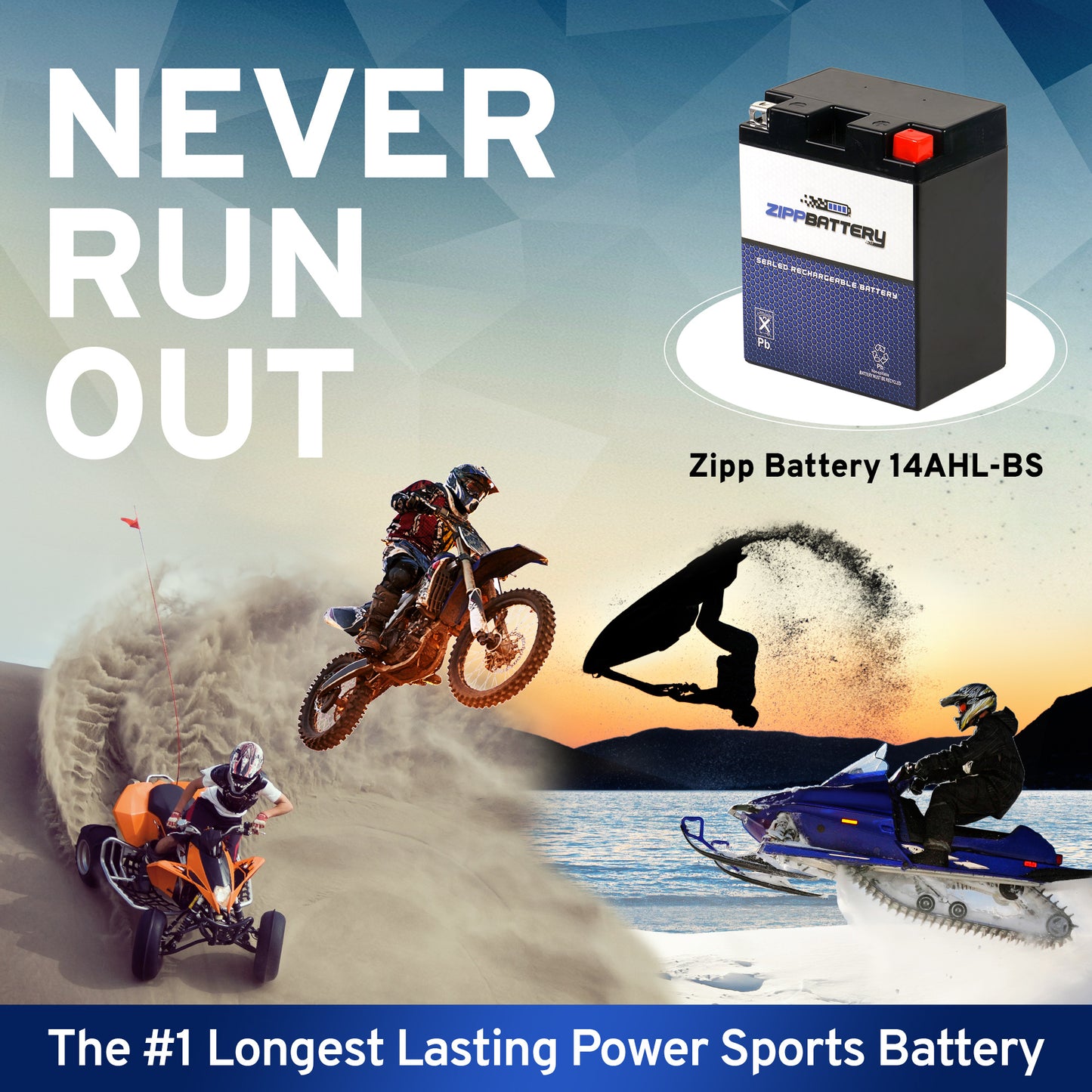 YTX14AHL-BS High Performance Power Sports Battery