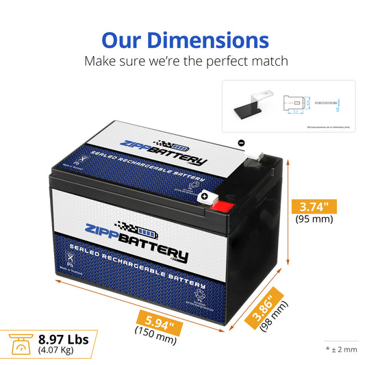 12V 15AH Sealed Lead Acid (SLA) Battery - T2 Terminals
