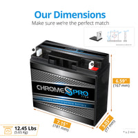 12V 20AH Sealed Lead Acid (SLA) Battery - T6 Terminals