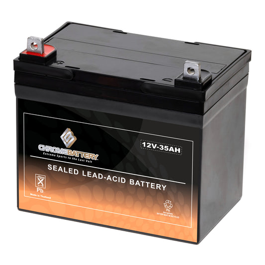 Chrome Battery 12V 35AH Sealed Lead Acid Battery  - Nut & Bolt Terminals