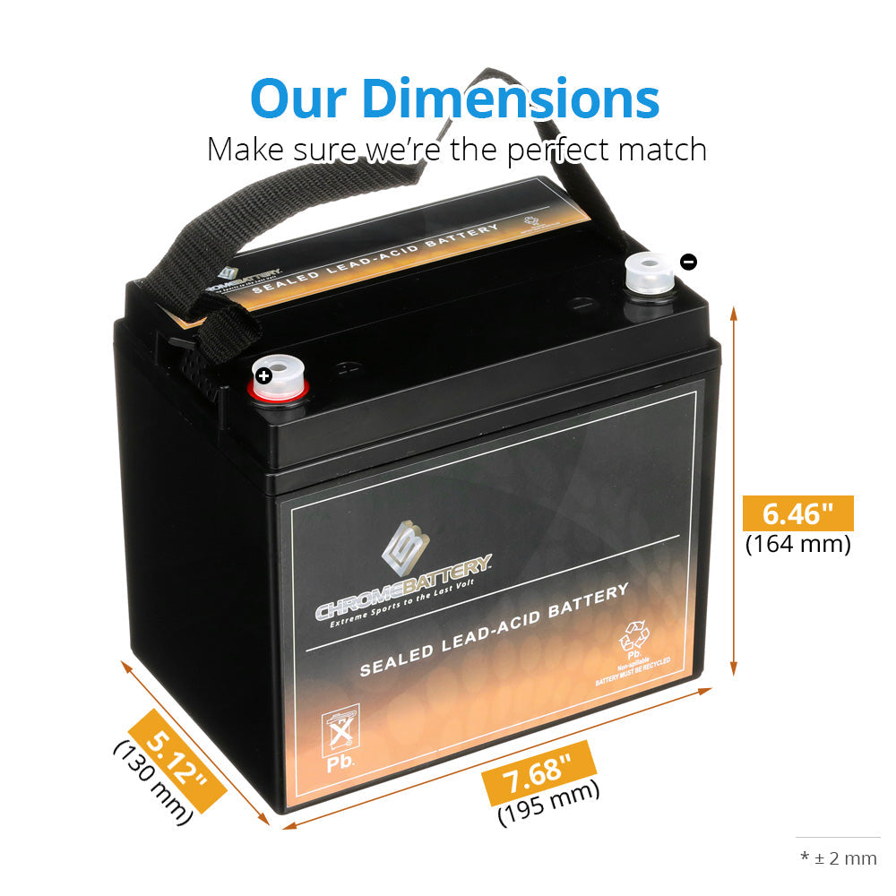 REFURBISHED 12V 35AH Sealed Lead Acid (SLA) - T6 Terminals