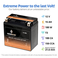 Chrome Battery YTX14-BS Chrome Battery High Performance Sports Battery