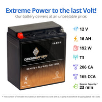 YTX16-BS-1 High Performance Power Sports Battery