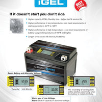 YTX12-BS Chrome Pro Series iGel Battery